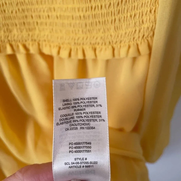 Aritzia Wilfred Tempest Long Sleeve Dress Sunflower  Yellow Size Large - Picture 7 of 9